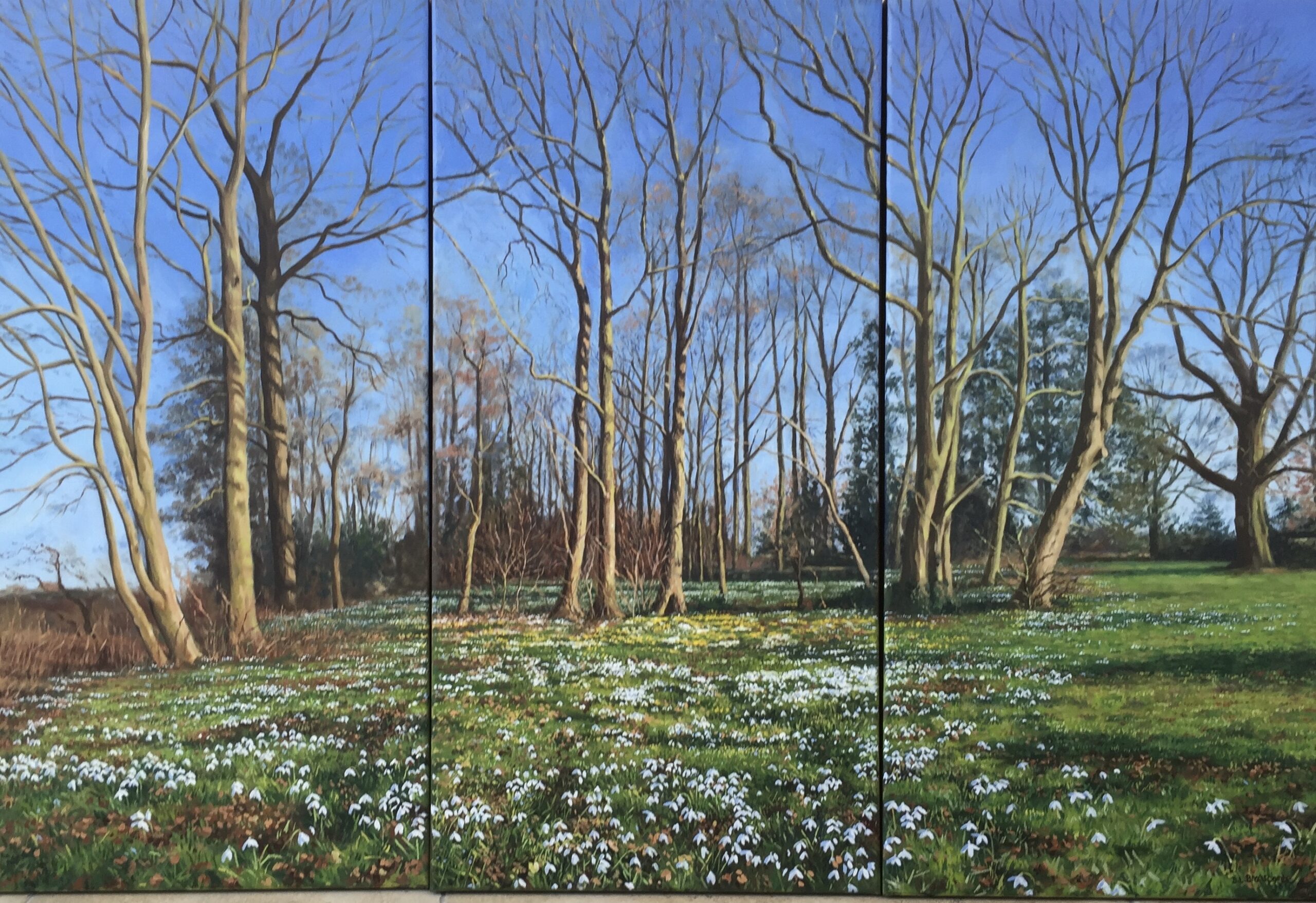 ‘Spring Flowers’ triptych 100 x 150 cm oil on canvas